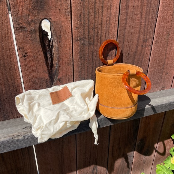 Simon Miller Bonsai Mini Nubuck Bucket Bag with tortoiseshell handle - Picture 5 of 5